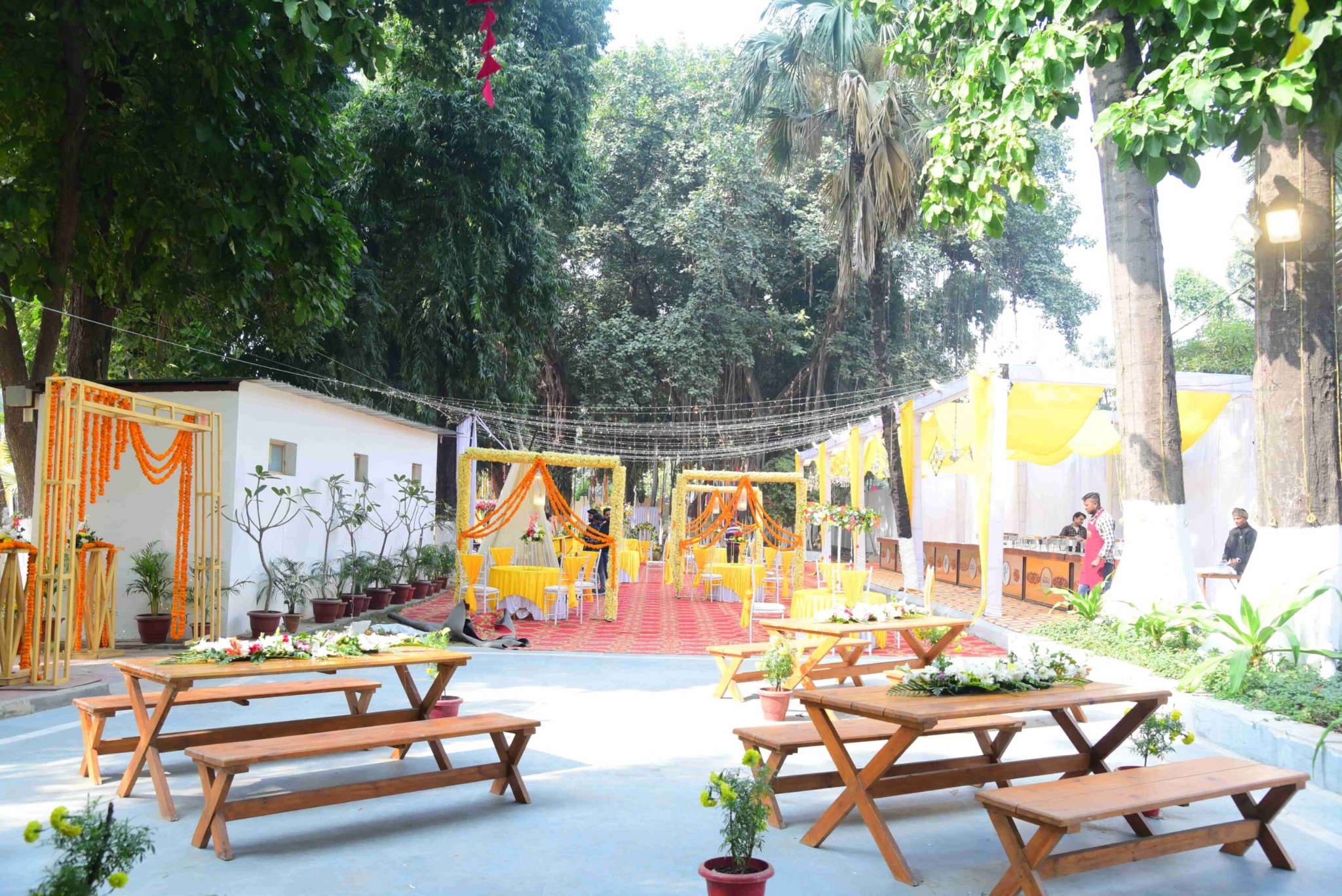 The Carlton Hotel wedding venue setup in Lucknow