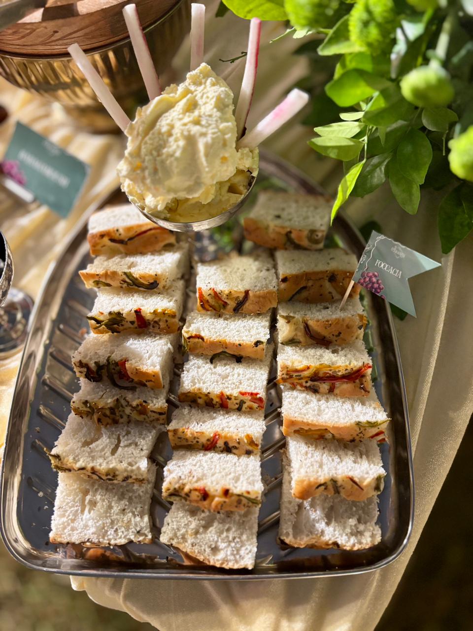 Curated cheese and olive platter