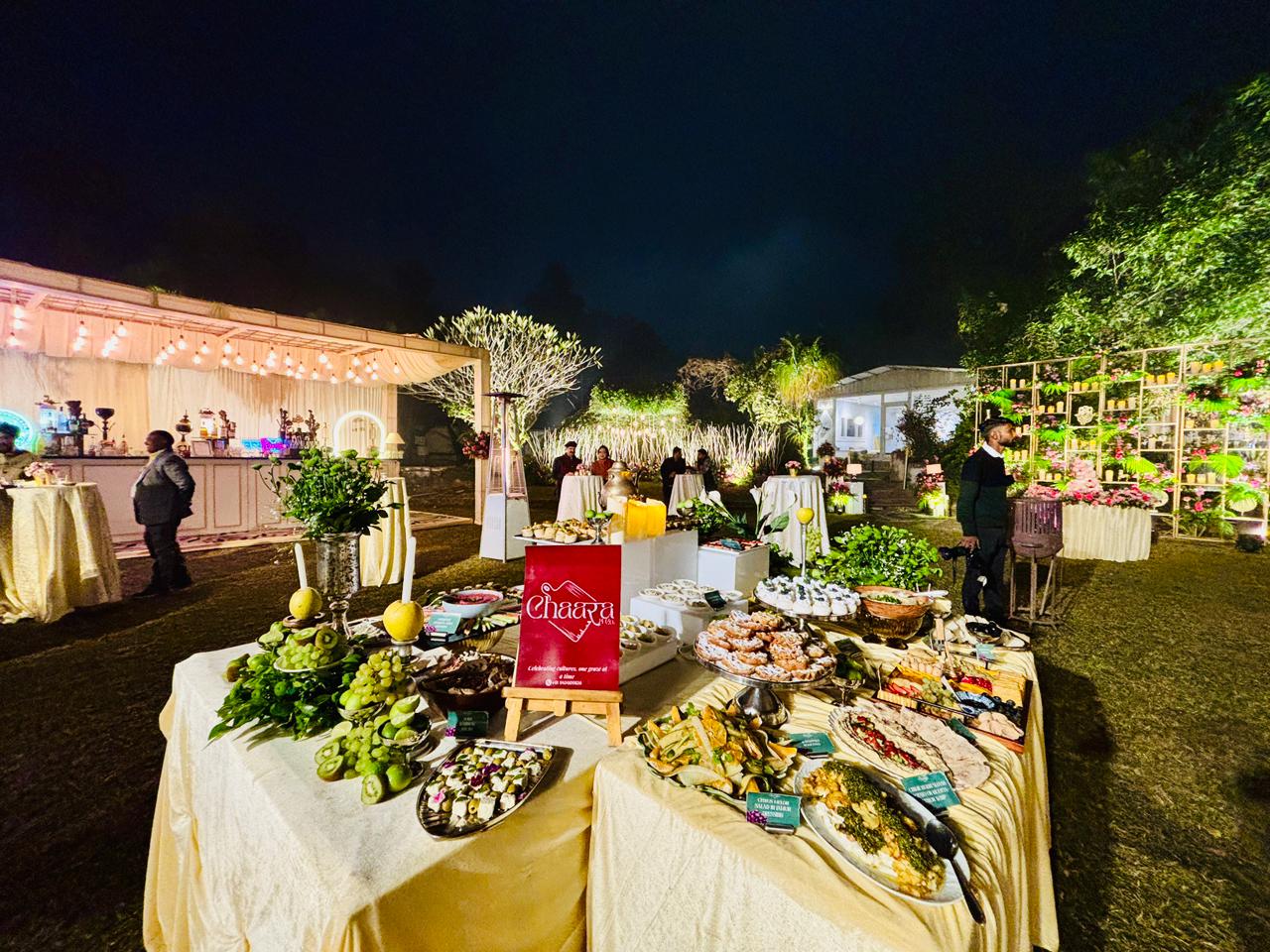 Luxury grazing table setup