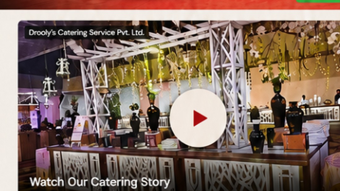 Drooly's catering team and event setup
